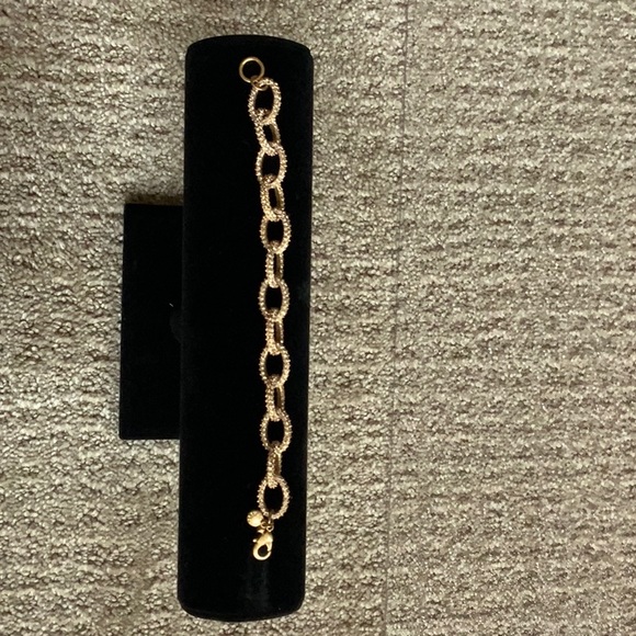 J. Crew Factory Gold & Pave Crystal Link Bracelet - Picture 3 of 4